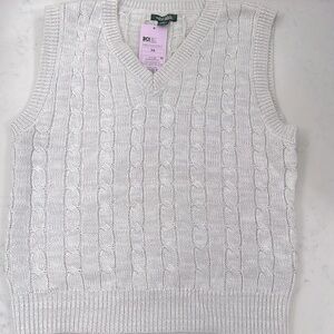Wild Fable White Cable Knit Sweater Vest